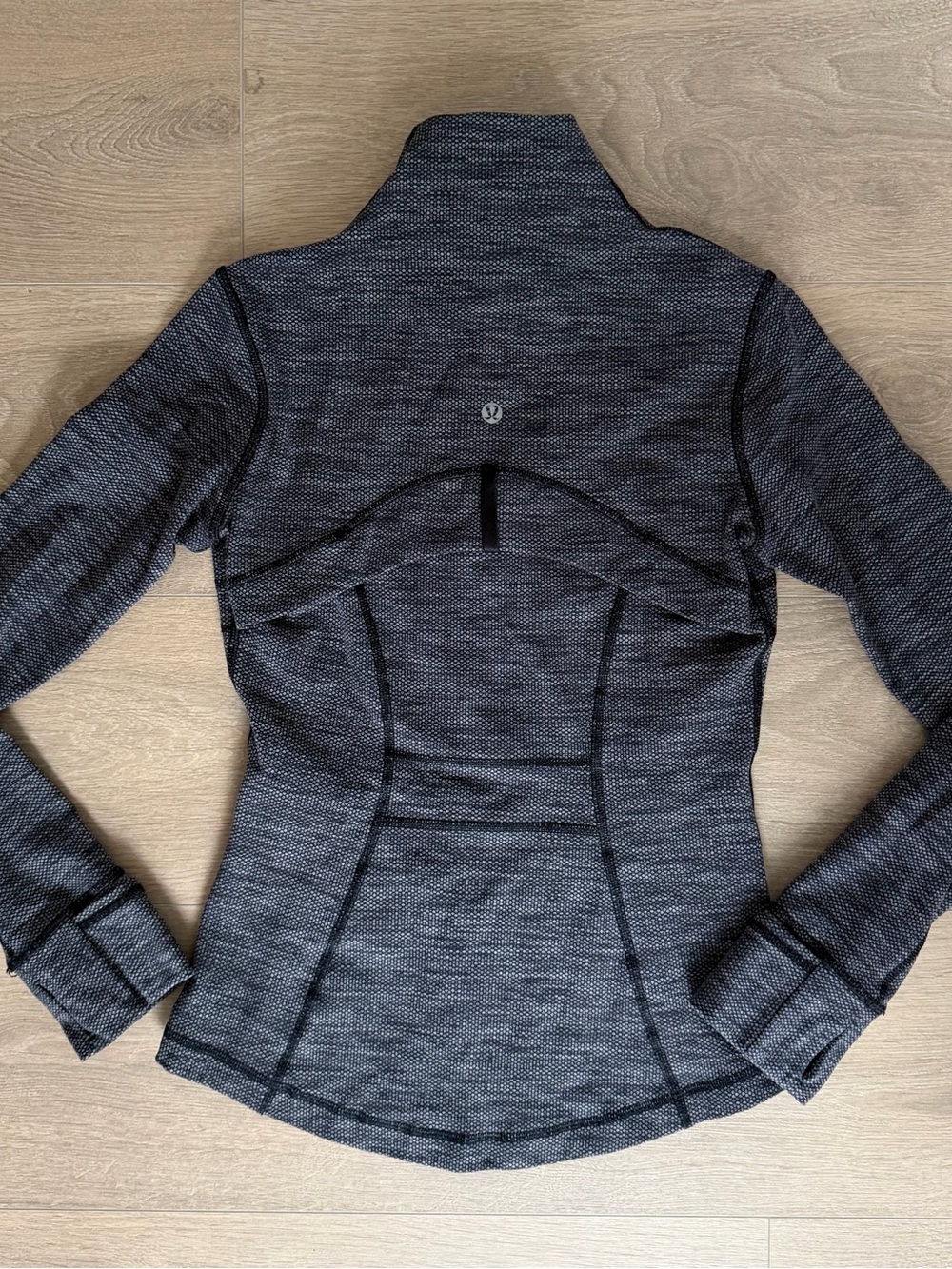 Lululemon Define Jacket Heathered Black Luon Full Zip Thumbholes Size 4 - Picture 6 of 6
